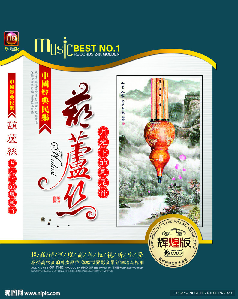 中国经典民乐葫芦丝月光下的凤尾竹