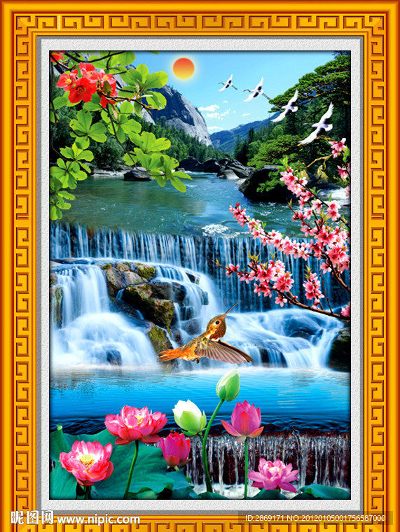 山水画 风景画（无画框）