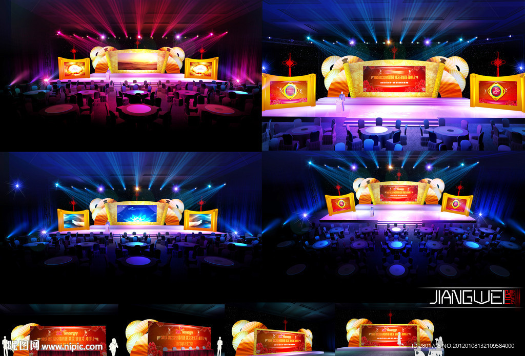 中国风舞台模型