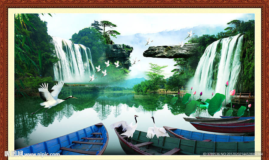 山水画 山水风景