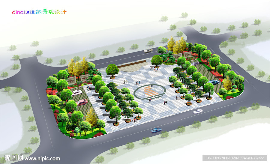 绿海广场绿化效果图