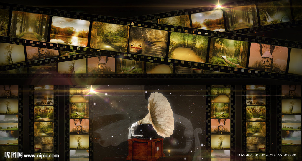 怀旧风格LED大屏幕视频工程文件