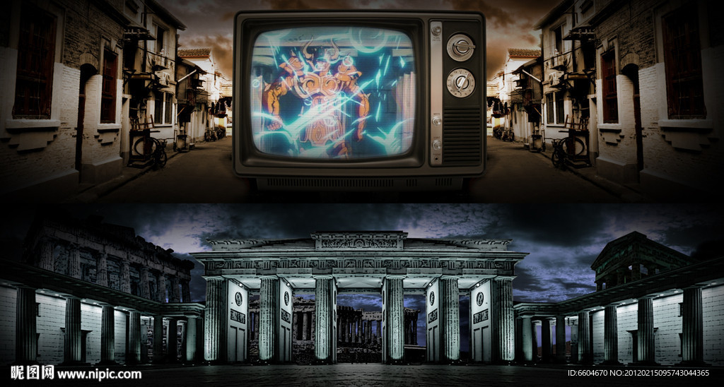 圣斗士风格LED大屏幕视频工程文件