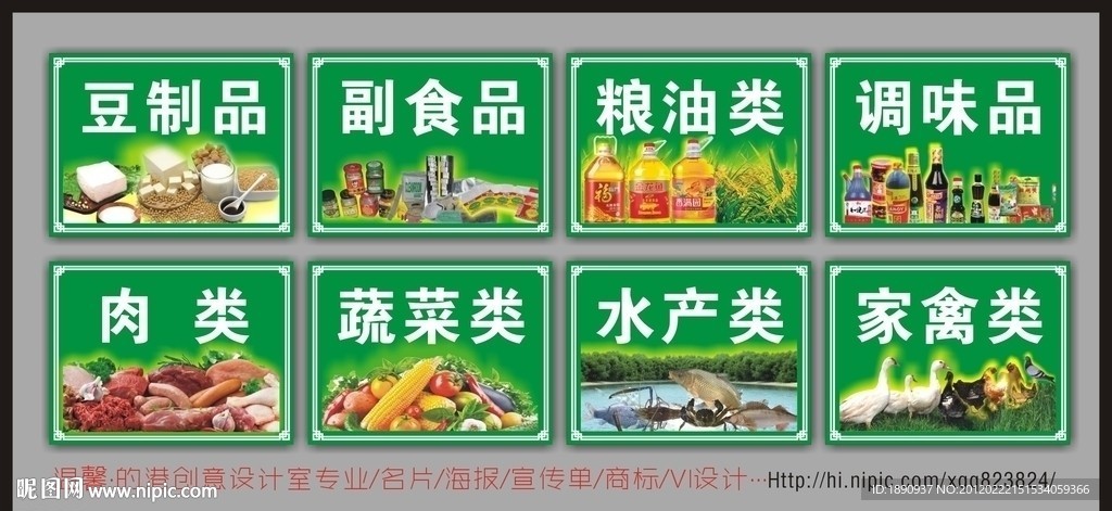 超市分类牌