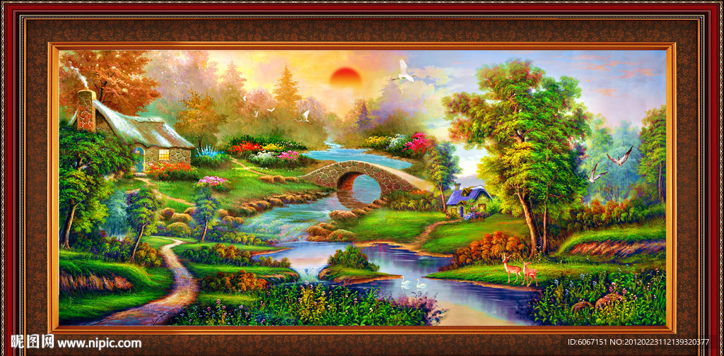 油画风景 欧式油画风景