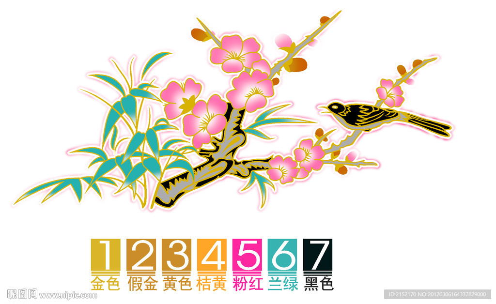 金梅花 通道分层
