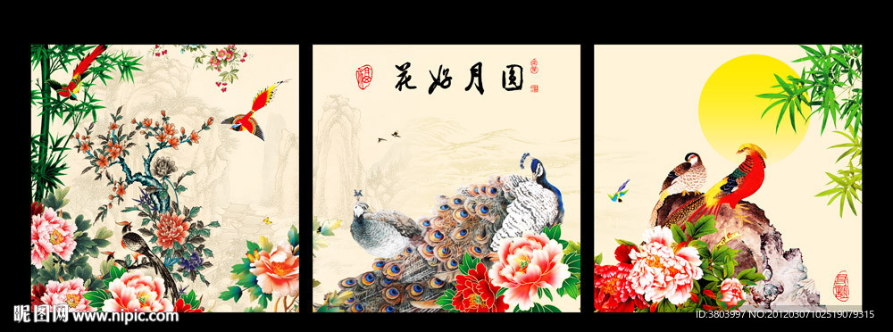 无框画 花鸟画