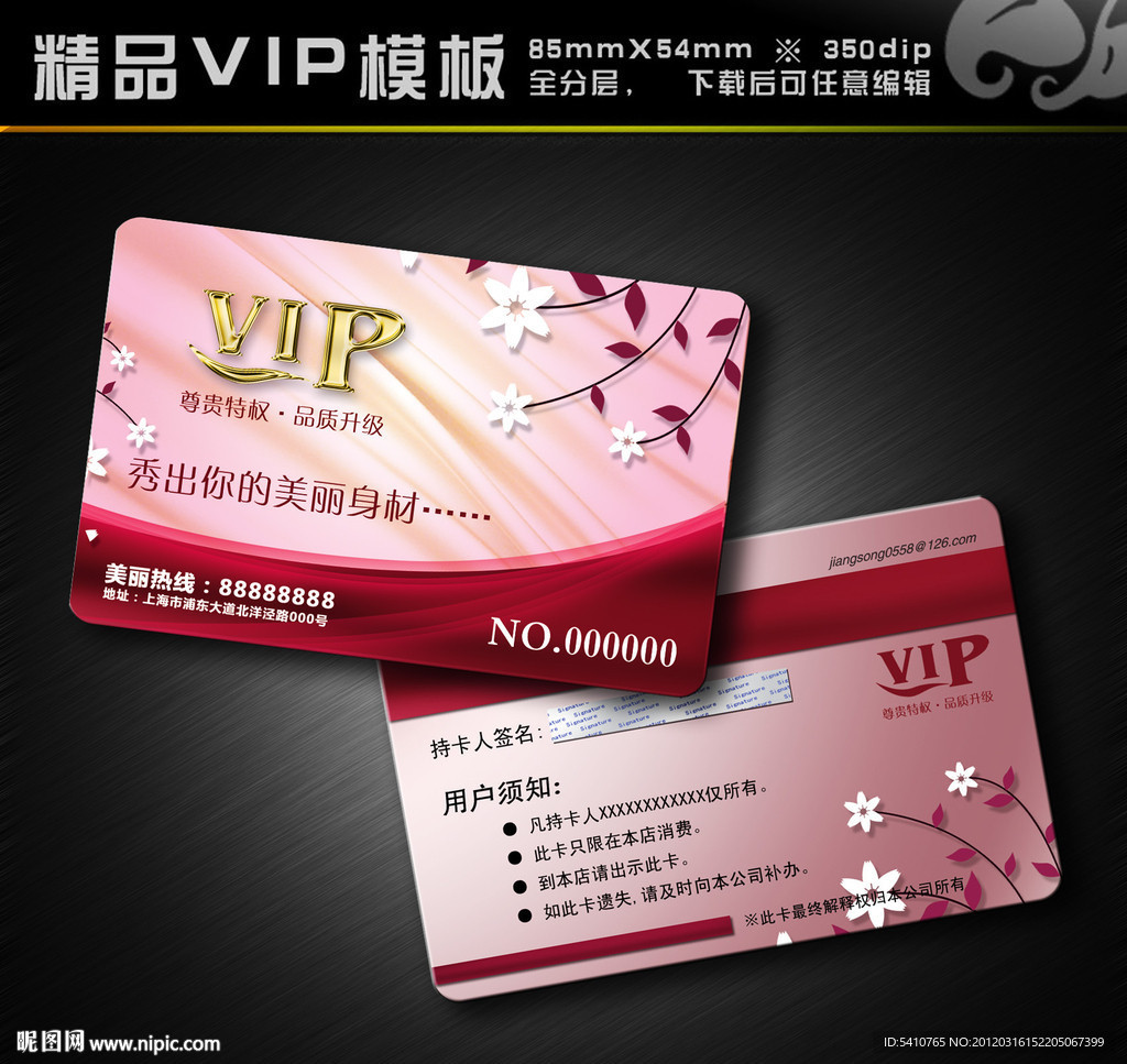 VIP模板 vip 精品VIP vip卡 美容卡 美容VIP