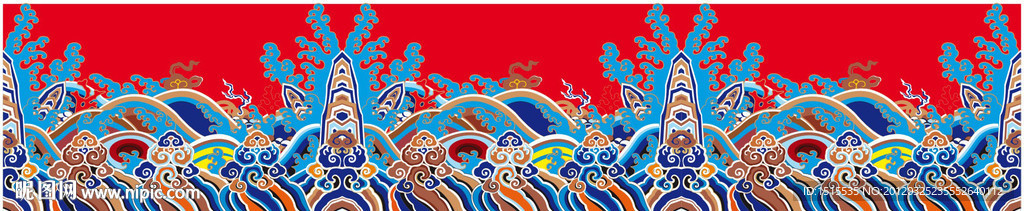 超级精细的龙袍图案