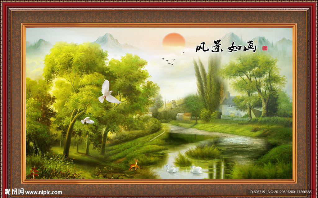 油画风景 田园风景