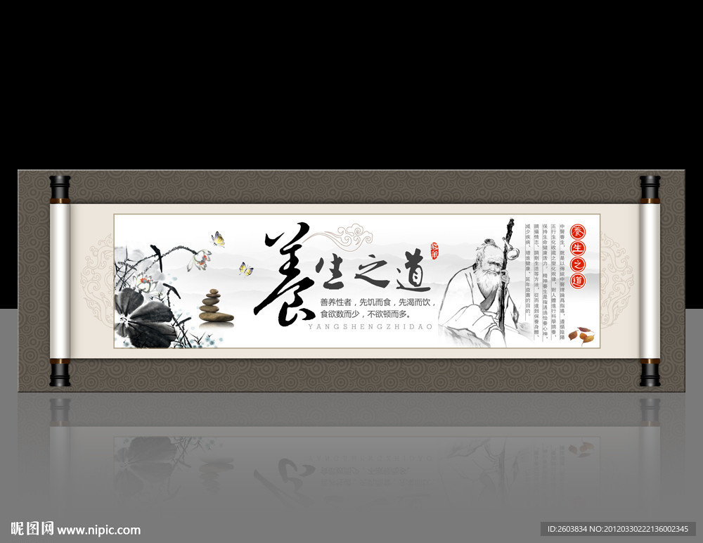 养生之道中医养生展板设计