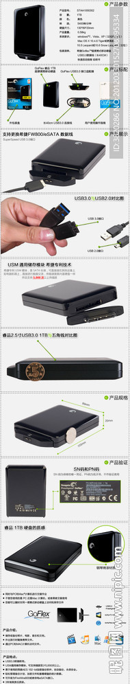 移动硬盘宝贝描述页面模板（无代码）
