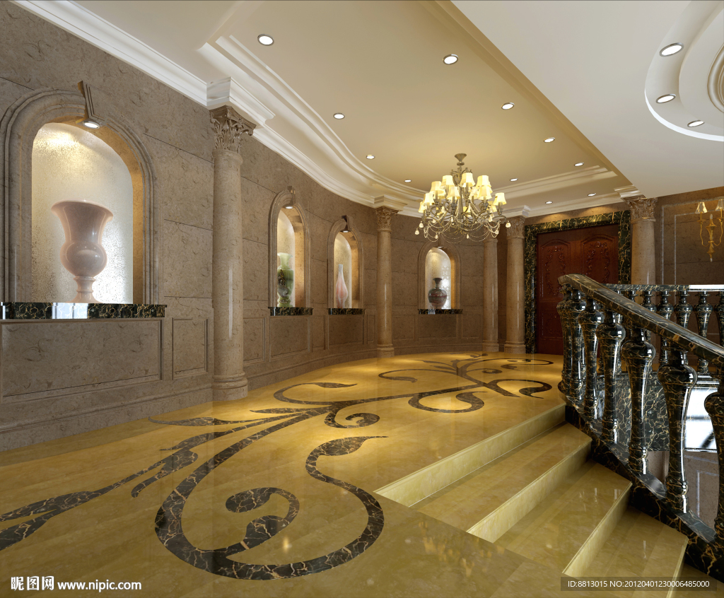 办公楼楼梯门厅设计方案效果图