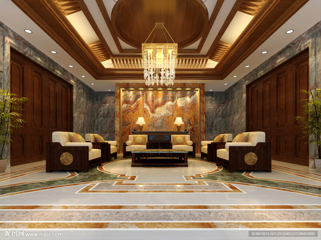 酒店会所接待会客厅设计方案