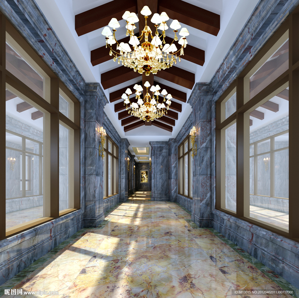 酒店会所走走廊过道