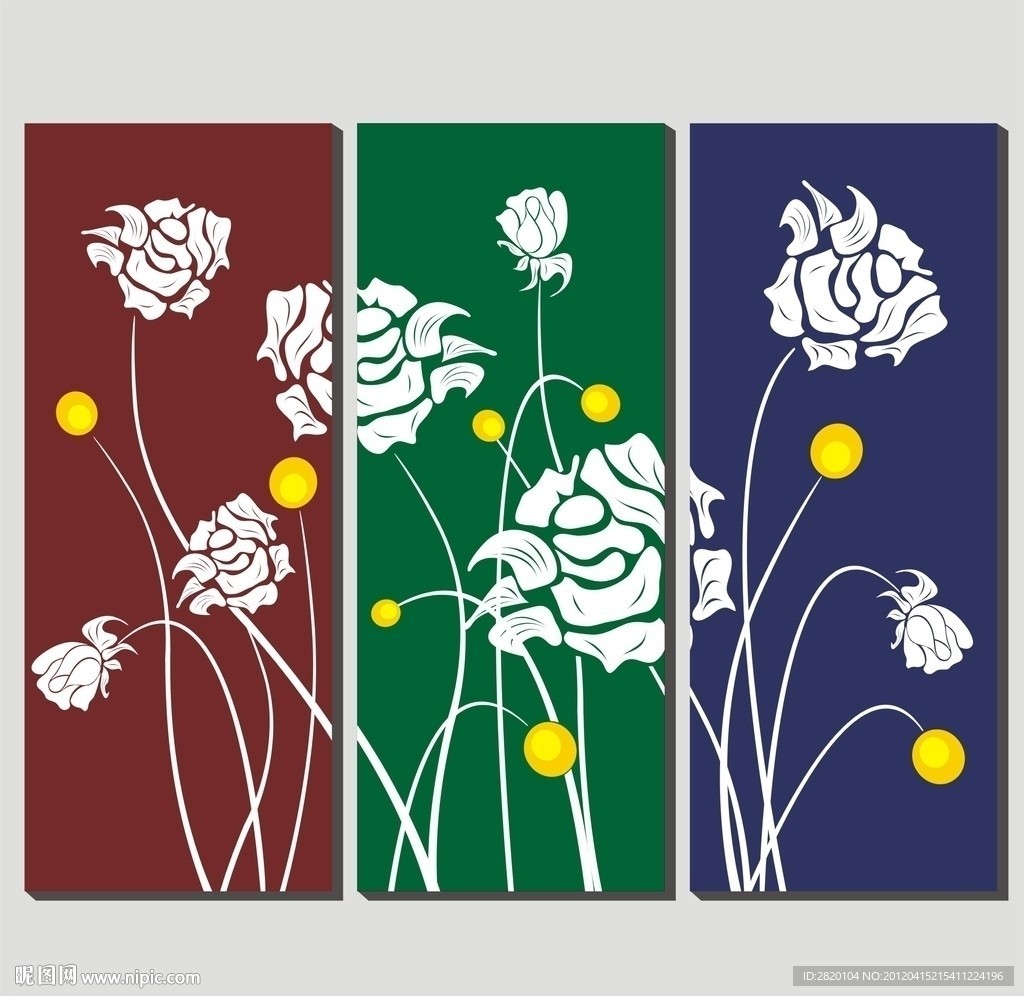 花无框画