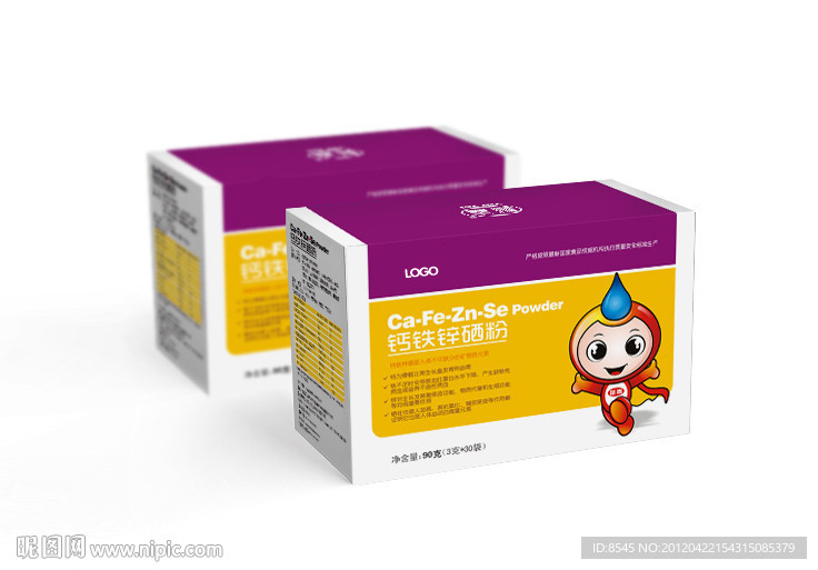 钙铁锌硒粉包装