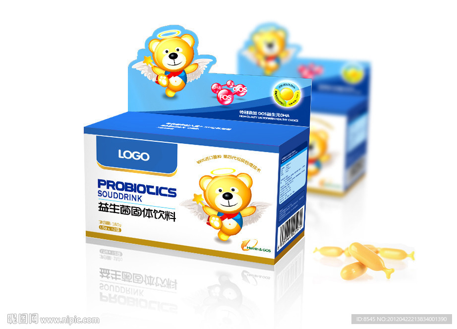 鱼肝油 益生菌包装（展开图）