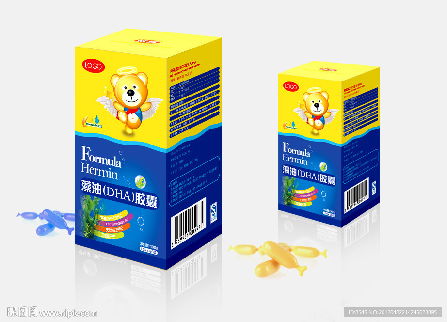 鱼肝油 藻油包装（展开图）