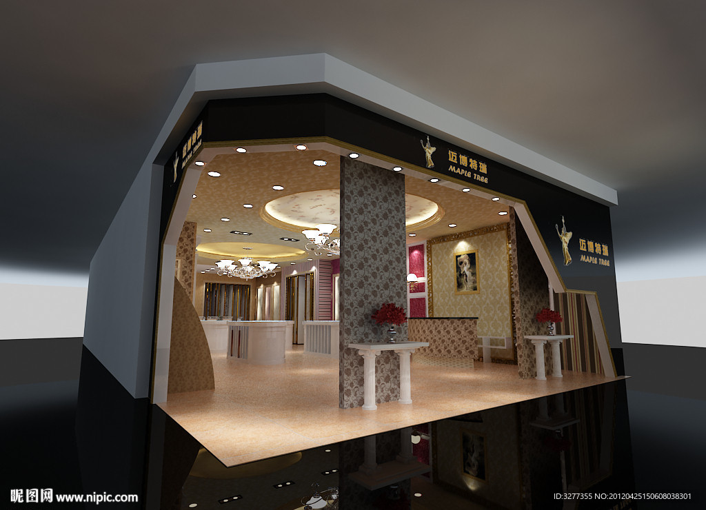 壁纸专卖店展览模型