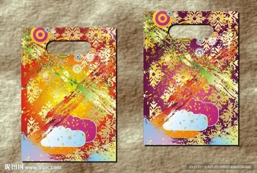 大红大紫 喜庆礼品袋