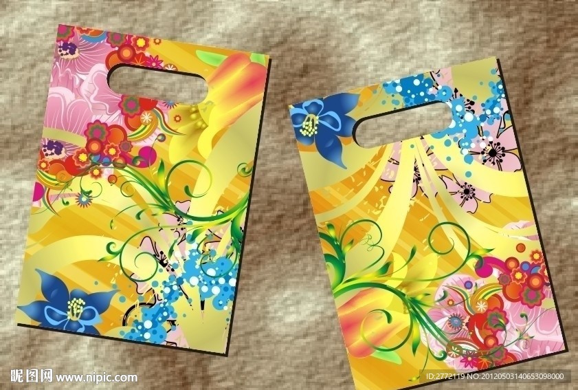 闪金仙花叶绿 手提袋