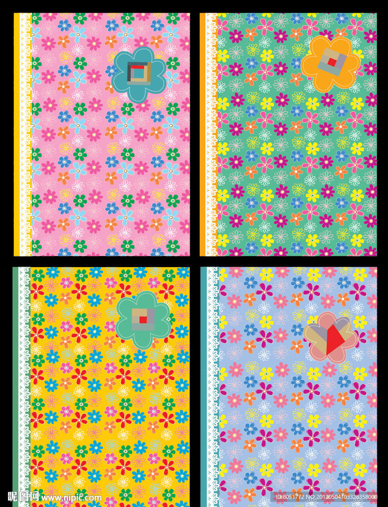 碎花本本封面设计