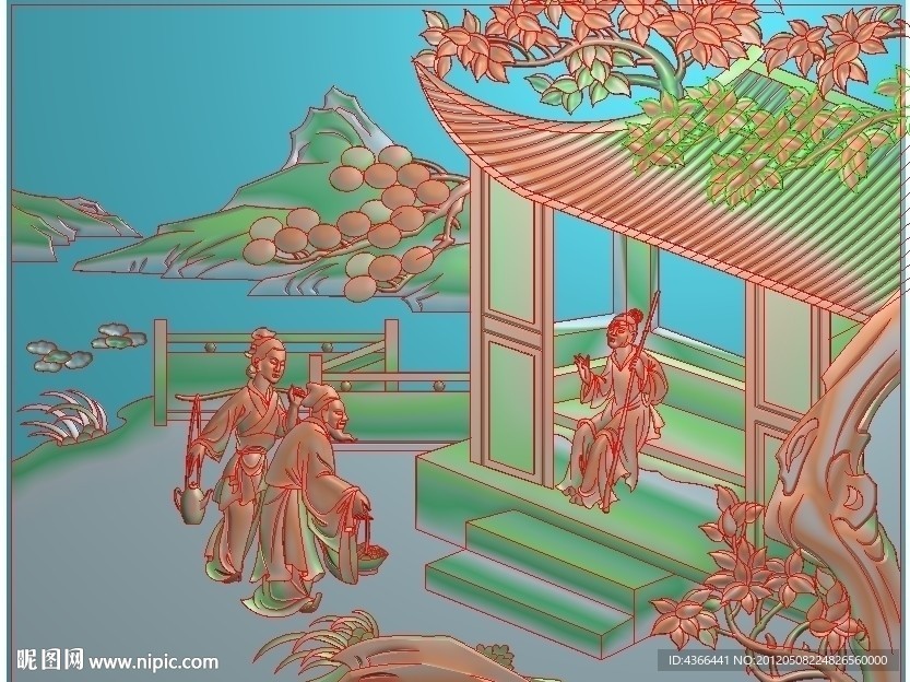二十四孝浮雕效果图