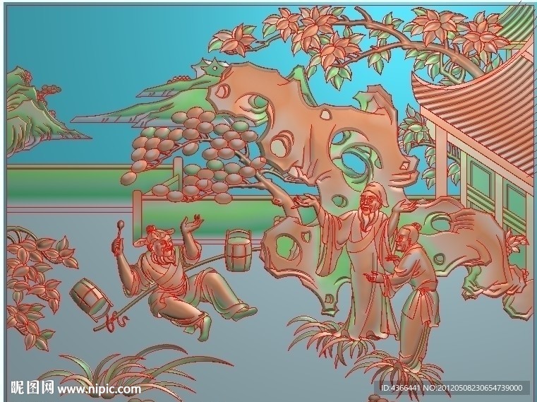二十四孝浮雕效果图