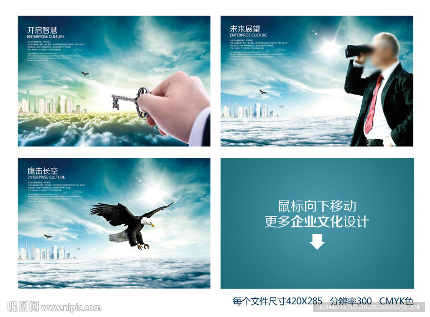 开启 钥匙 房地产海报 未来 投资 企业精神 形象