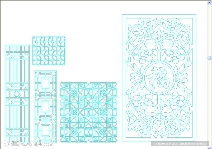 缕空 花纹 通花 线稿