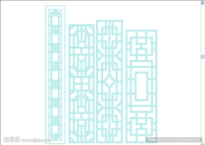 缕空 花纹 通花 线稿 线雕