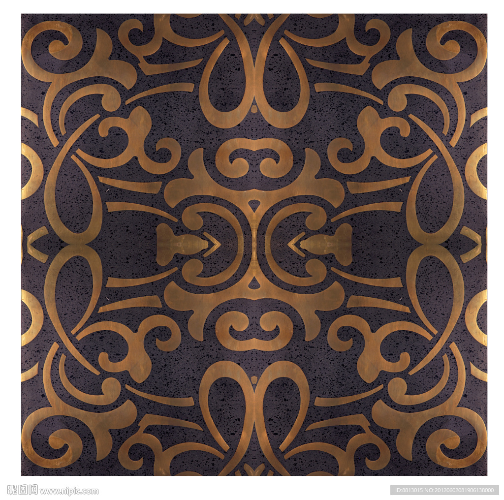 金属花纹地板拼花