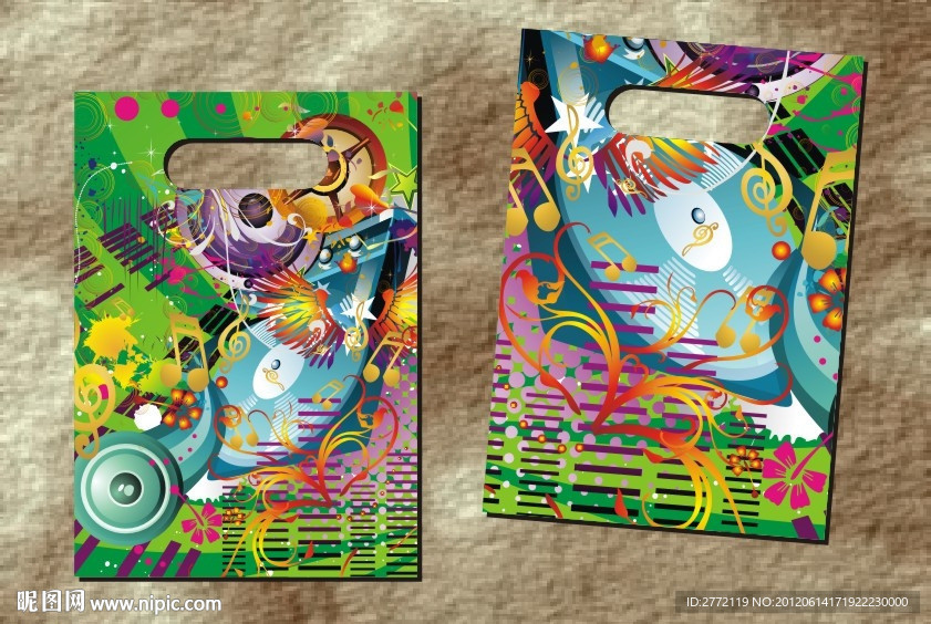 时尚潮流花纹 手挽袋