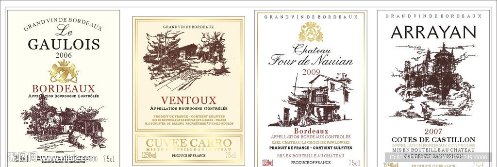 法国葡萄酒标签