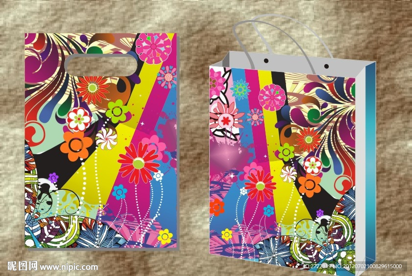 暗花样式 手提袋设计