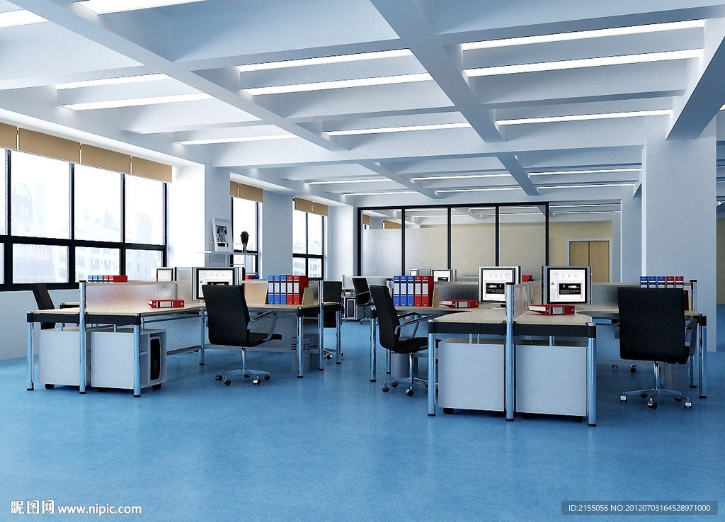 一套办公室 会议室室内效果图3d模型源文件（含材质）