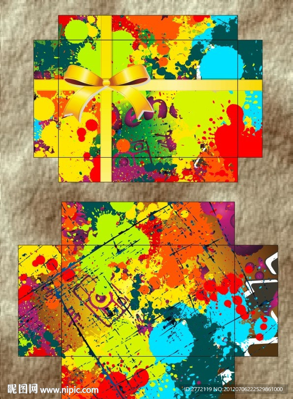 花花绿绿 蝴蝶结礼品盒