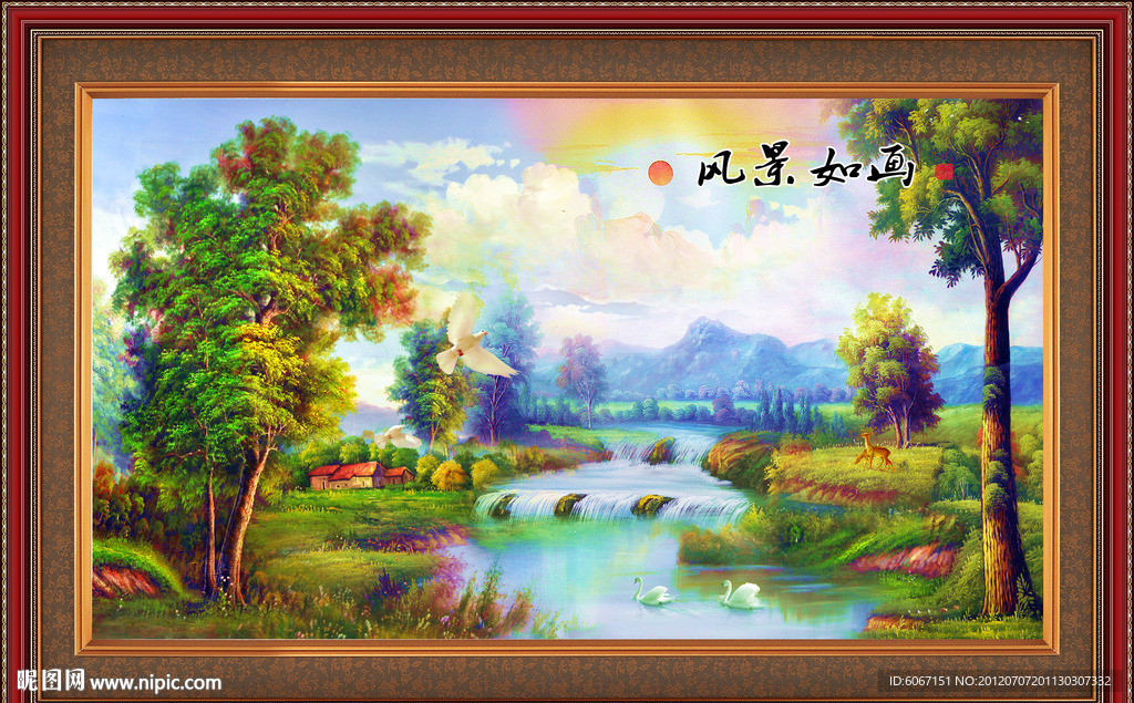 风景油画 田园油画 油画风景