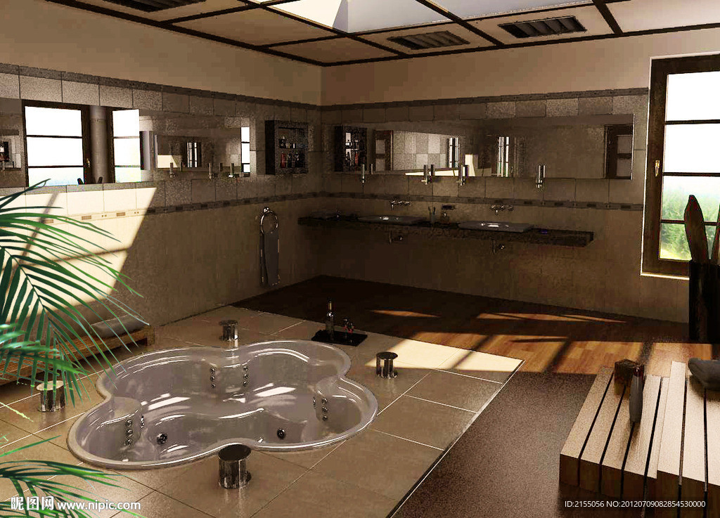 厨房室内效果图3d模型源文件