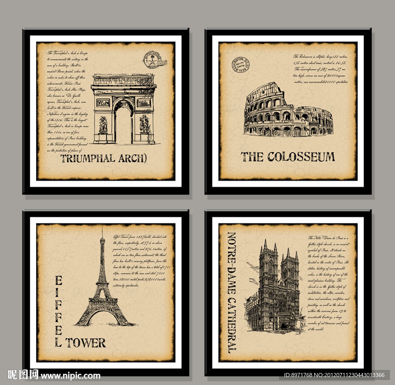 无框画 装饰画 欧美风格