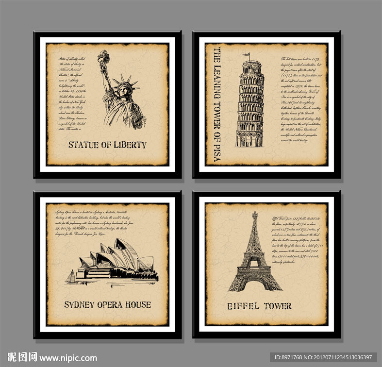 无框画 装饰画 欧美风格