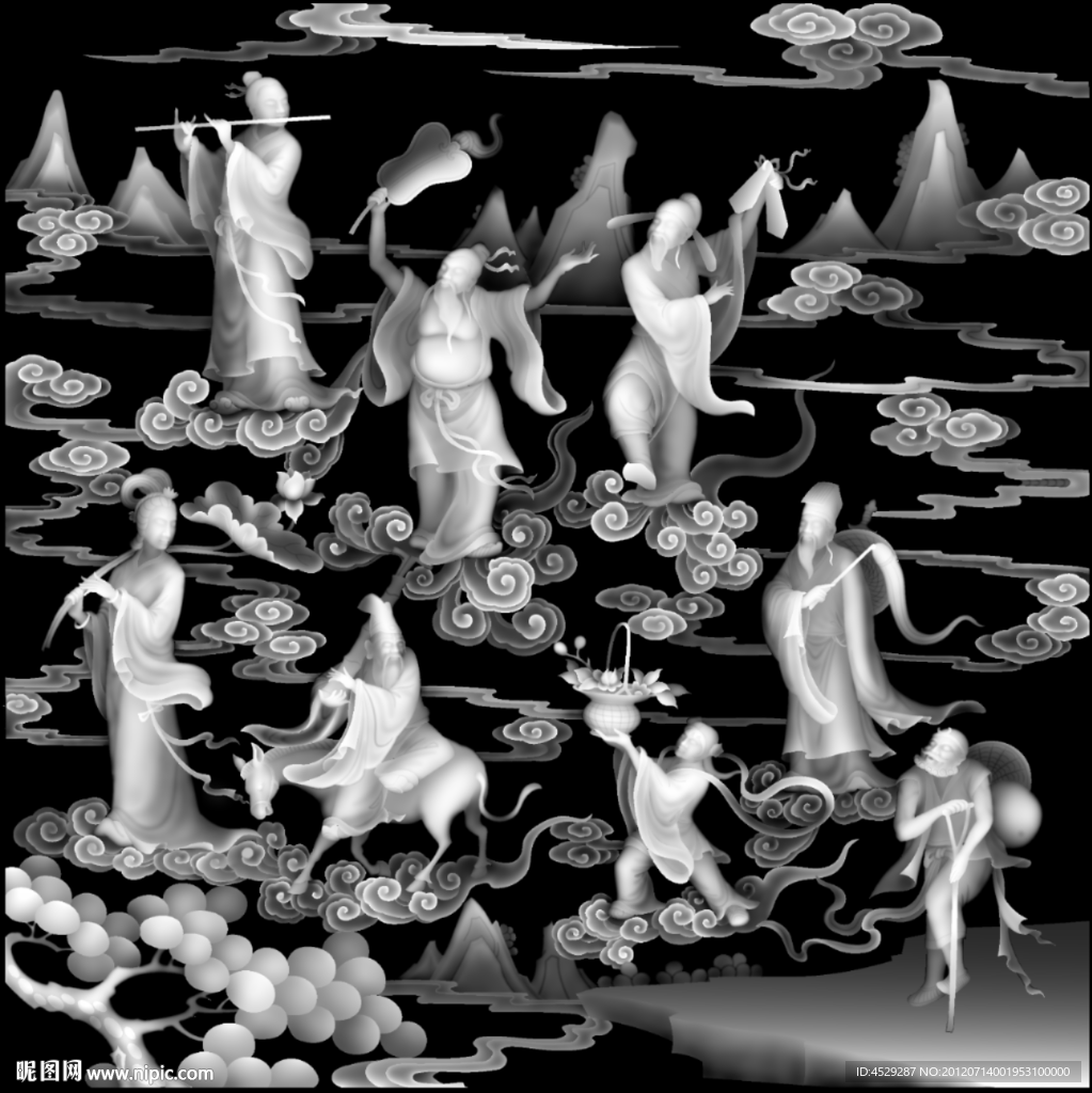 八仙过海整幅