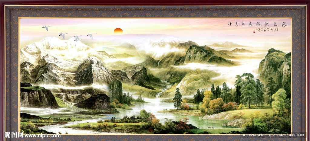 山水画 油画