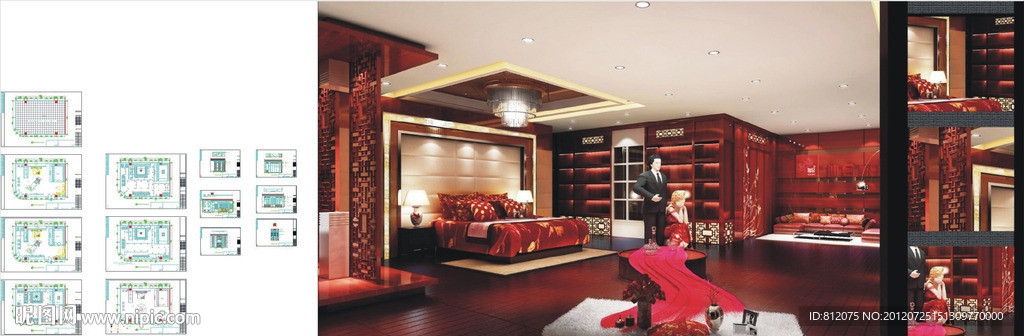 某家纺展厅中式风格专卖店