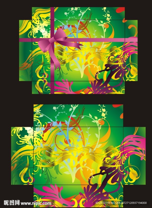 红粉蝴蝶结 彩盒设计