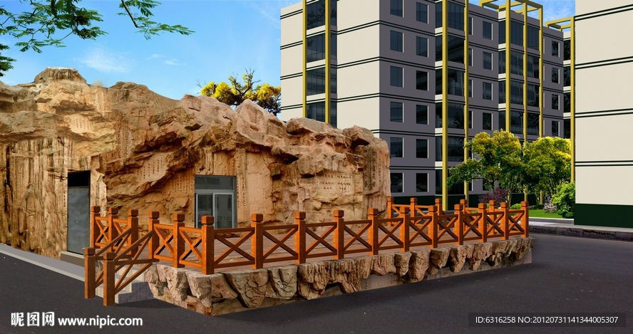 假山广场假山房