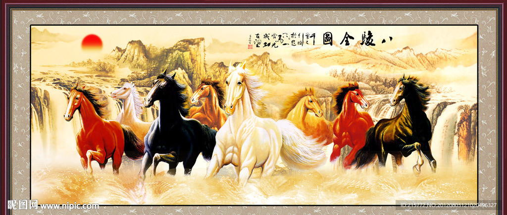 八骏全图