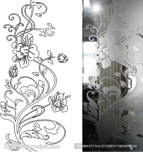 抽象花 欧式花 线条花 牡丹