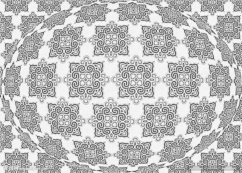 白描花纹